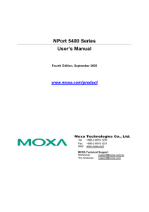 NPort 5400 Series User`s Manual