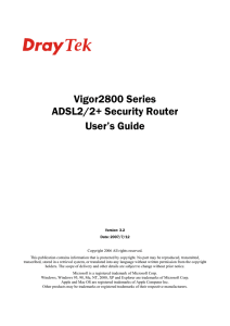 Vigor2800 Series ADSL2/2+ Security Router
