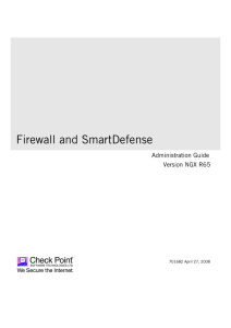Firewall and SmartDefense