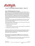 Avaya™ G700 Media Gateway Security - Issue 1.0