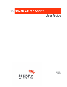 Raven XE EV-DO User Guide for Sprint