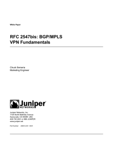 RFC 2547bis: BGP/MPLS VPN Fundamentals