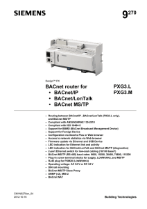 PXG3.L, PXG3.M BACnet Router