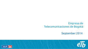 Empresa de Telecomunicaciones de Bogotá September 2014