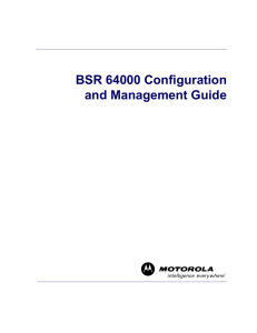 BSR 64000 Configuration and Management Guide