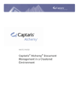 Captaris Alchemy Document Management in a Clustered