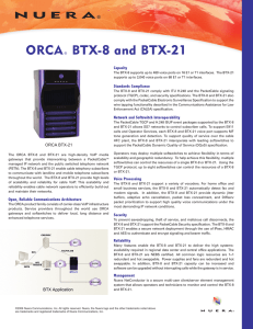 ORCA BTX-8 and BTX-21 - Nuera Communications Inc