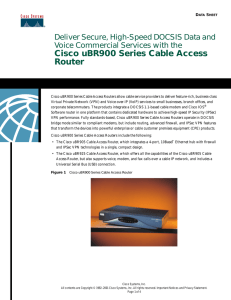 Cisco uBR900 Series Cable Access Router
