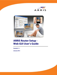 ARRIS Router Setup - Web GUI User Guide