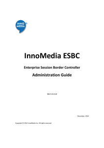 ESBC Administrator`s Guide