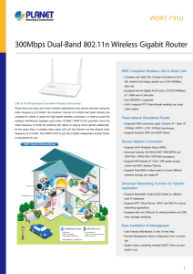 300Mbps Dual-Band 802.11n Wireless Gigabit Router