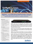 SkyMesh™ 1/2/4200 Series Satellite Router Terminal