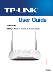 TD-W8961NB 300Mbps Wireless N ADSL2+ Modem Router - TP-Link