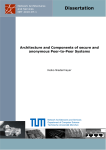 Architecture and Components for secure and anonymous Peer