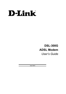 DSL-300G ADSL Modem User’s Guide