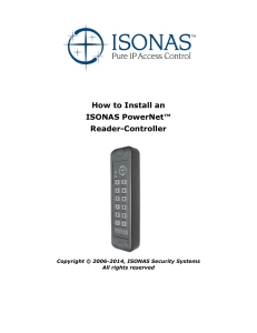 How to Install an ISONAS PowerNet™ Reader-Controller
