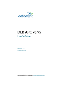 DLB APC v5.95 User’s Guide Revision 1.0 9 October 2014