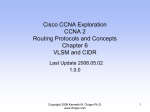 Cisco CCNA Exploration CCNA 2 Routing Protocols and Concepts Chapter 6