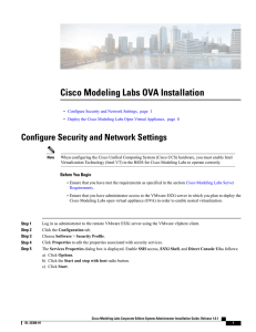 Cisco Modeling Labs OVA Installation