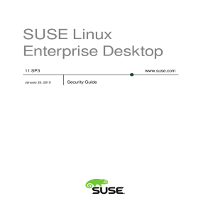 SUSE Linux Enterprise Desktop www.suse.com