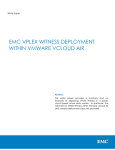 EMC VPLEX Witness Deployment within VMware vCloud Air