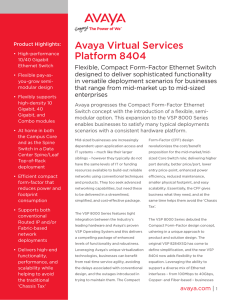 Avaya Virtual Services Platform 8404