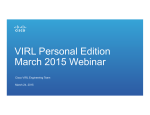 VIRL Personal Edition March 2015 Webinar