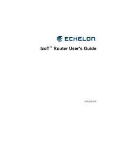 IzoT Router User`s Guide