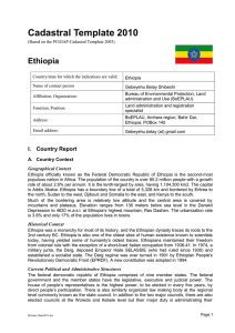 Ethiopia - Cadastral Template 2.0