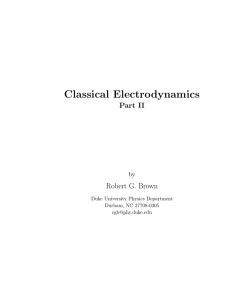 Classical Electrodynamics - Duke Physics