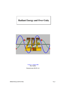 Radiant Energy and Over-Unity - Panacea