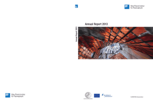 Annual Report 2013 - MPG.PuRe - Max-Planck