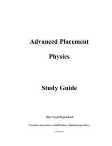 Advanced Placement Physics Study Guide