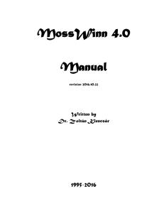 MossWinn 4.0Pre Manual