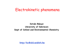 Electrokinetic phenomena