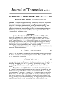 QUANTUM ELECTRODYNAMICS AND GRAVITATION