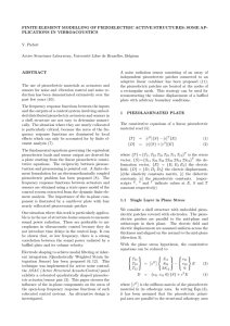 FINITE ELEMENT MODELLING OF PIEZOELECTRIC ACTIVE