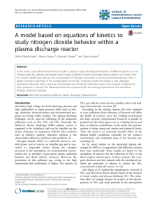 A model based on equations of kinetics to study nitrogen dioxide