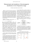 Measurement and simulation of electromagnetic interference in low