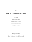 NRL Plasma Formulary