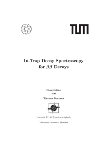 In-Trap Decay Spectroscopy for ββ Decays - titan
