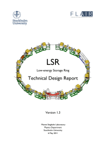 LSR Low-energy Storage Ring Technical Design Report