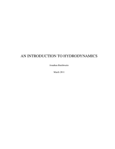 AN INTRODUCTION TO HYDRODYNAMICS