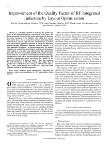 Improvement of the quality factor of RF integrated inductors by layout