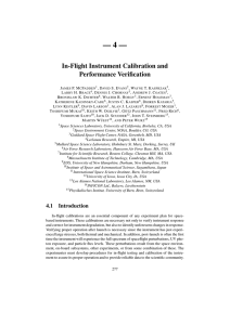 In-Flight Instrument Calibration and Performance Verification