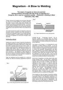 Magnetism - A Blow to Welding