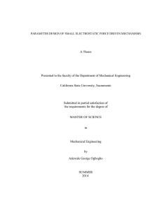A Thesis Presented to the faculty of the Department of