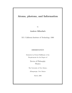 Atoms, photons, and Information
