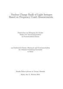 Nuclear Charge Radii of Light Isotopes Based on Frequency Comb