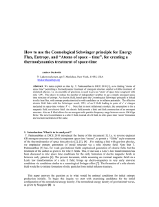 How to use the Cosmological Schwinger principle for Energy